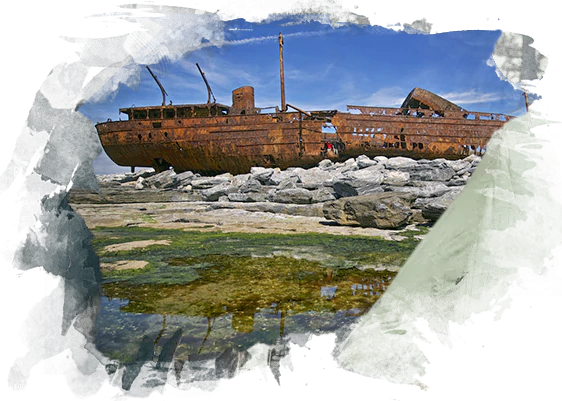 plassey ship wreck on inisheer island
